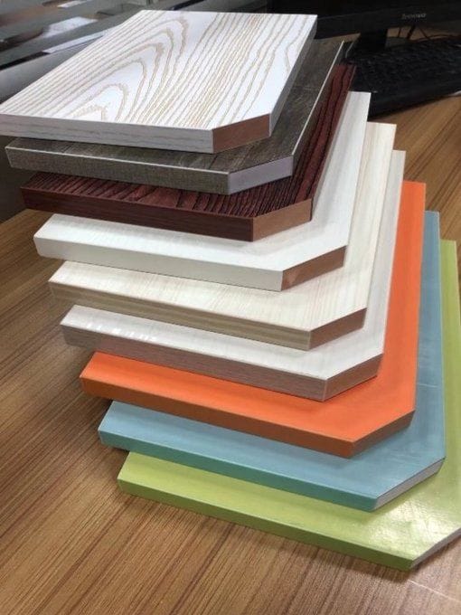 Edged panels — colour finishes
