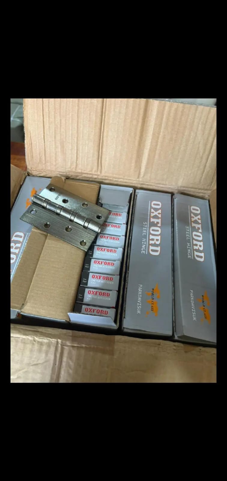 Oxford steel hinges — satin finish